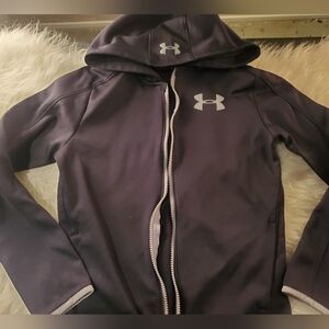 Black under armour zip up hoodie
